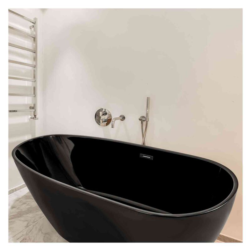 Tina Baño Bañera Negra Fibra Vidrio Lujo Minima... image number null