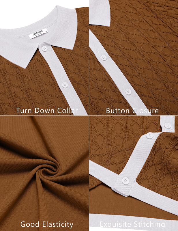 Camisa Coofandy De Punto Canal Con Botones Y Ma... image number null