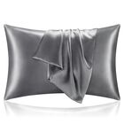 Funda De Almohada De Sat&eacute;n Bedelite 51 X 76 Cm, Paquete De 2, Gris Oscuro
