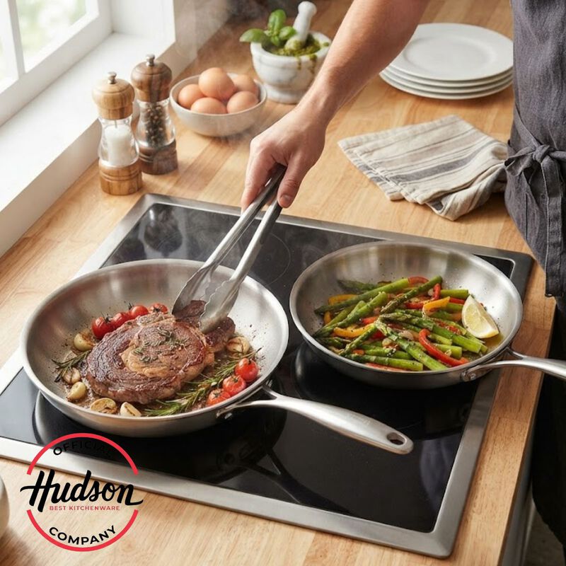 Kit 2 Sartenes Hudson Acero Inoxidable Triple F... image number null