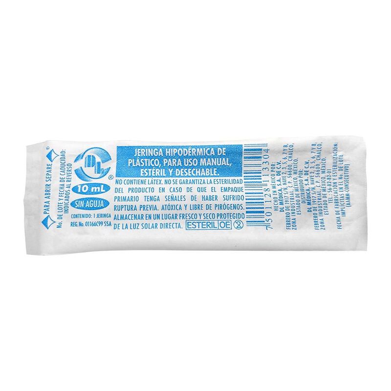 Jeringa Sin Aguja De 10ml 1pz image number null