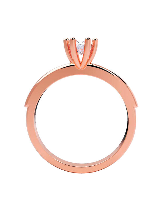 Anillo de Compromiso de 14K con Diamante de Lab... image number null