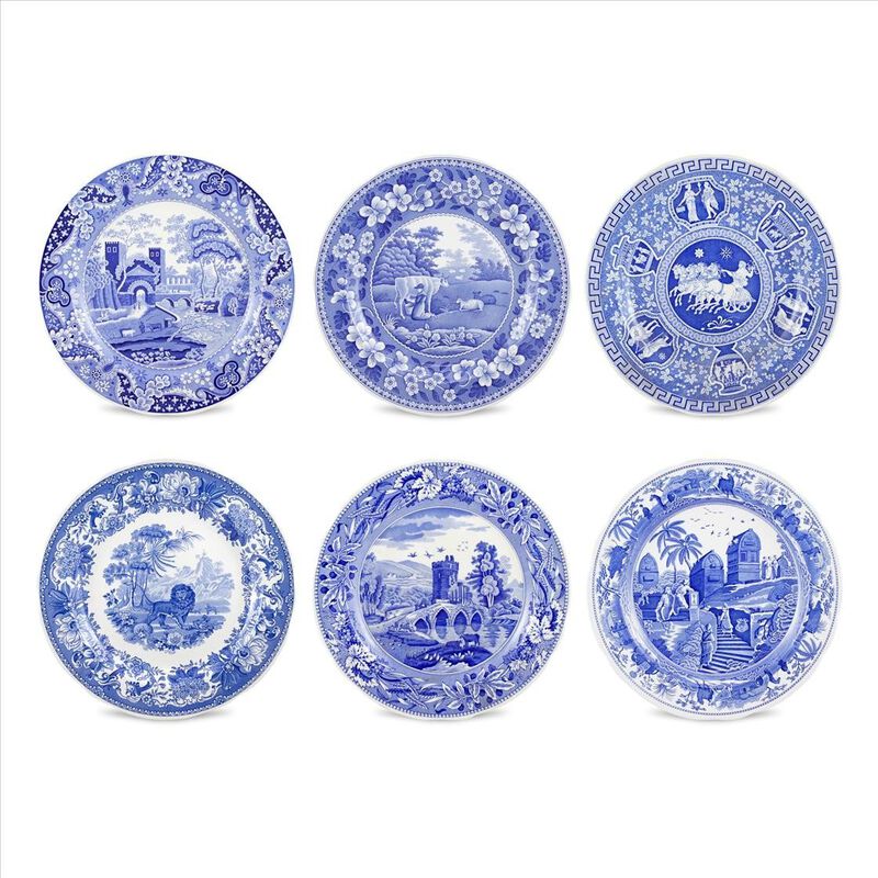 Juego De 6 Platos Spode Blue Room Traditions De... image number null
