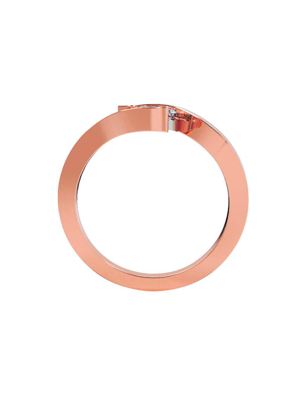 Anillo de Compromiso en Oro Rosa 14K con Circon... image number null