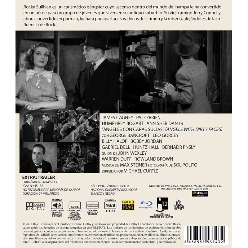 &Aacute;ngeles con caras sucias [Blu-ray] (1938) image number null