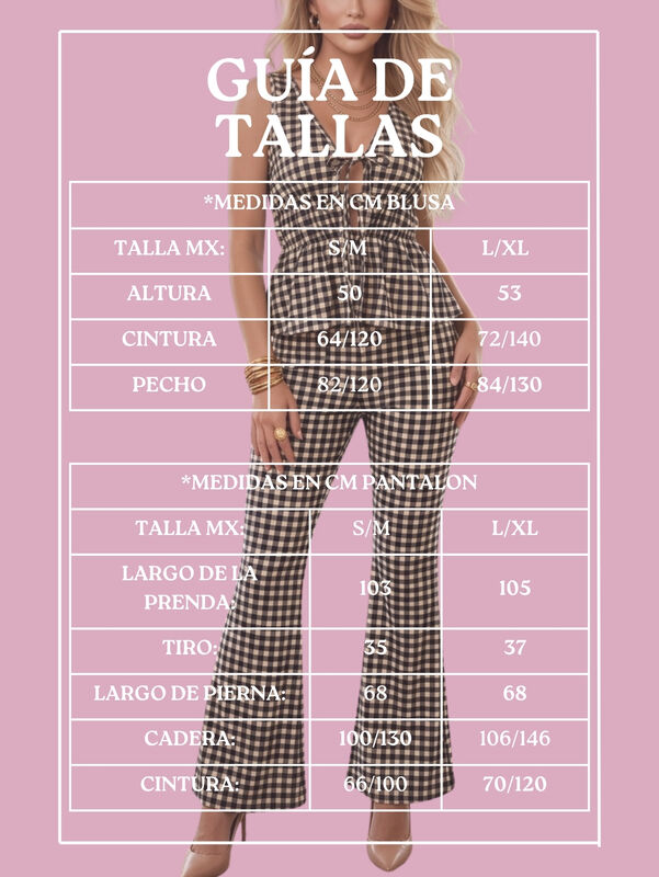 Conjunto 2 Piezas A Cuadros, Casual Chic Conj-0... image number null