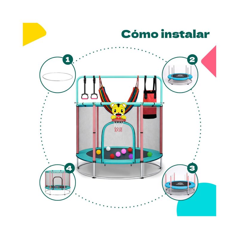 Trampolin Brincolin 142cm Infantil Multijuego B... image number null