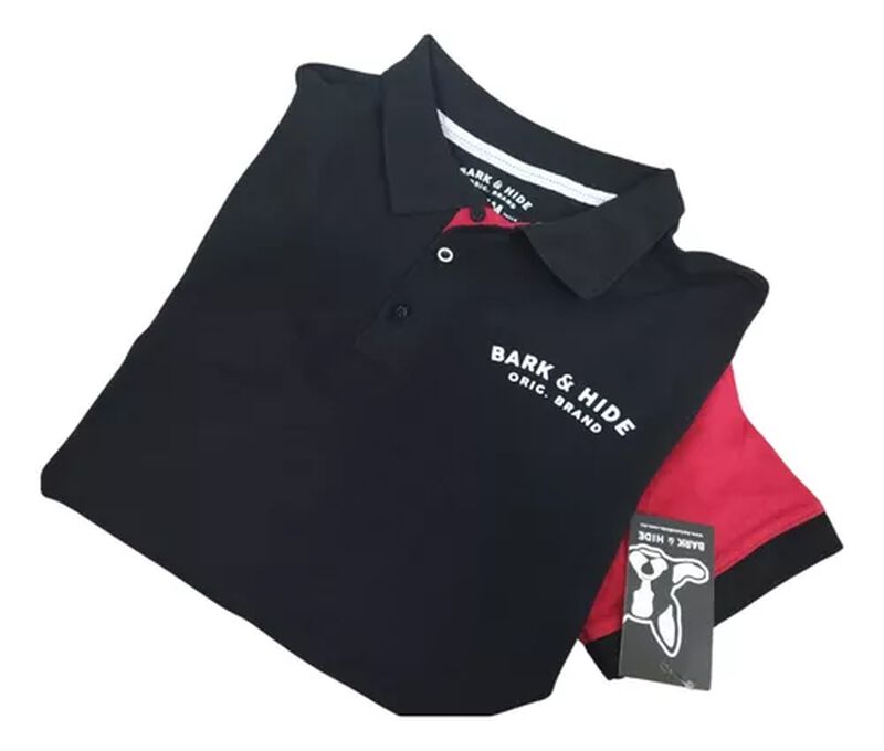 Bark and Hide Playera Polo Para Hombre Manga Co... image number null