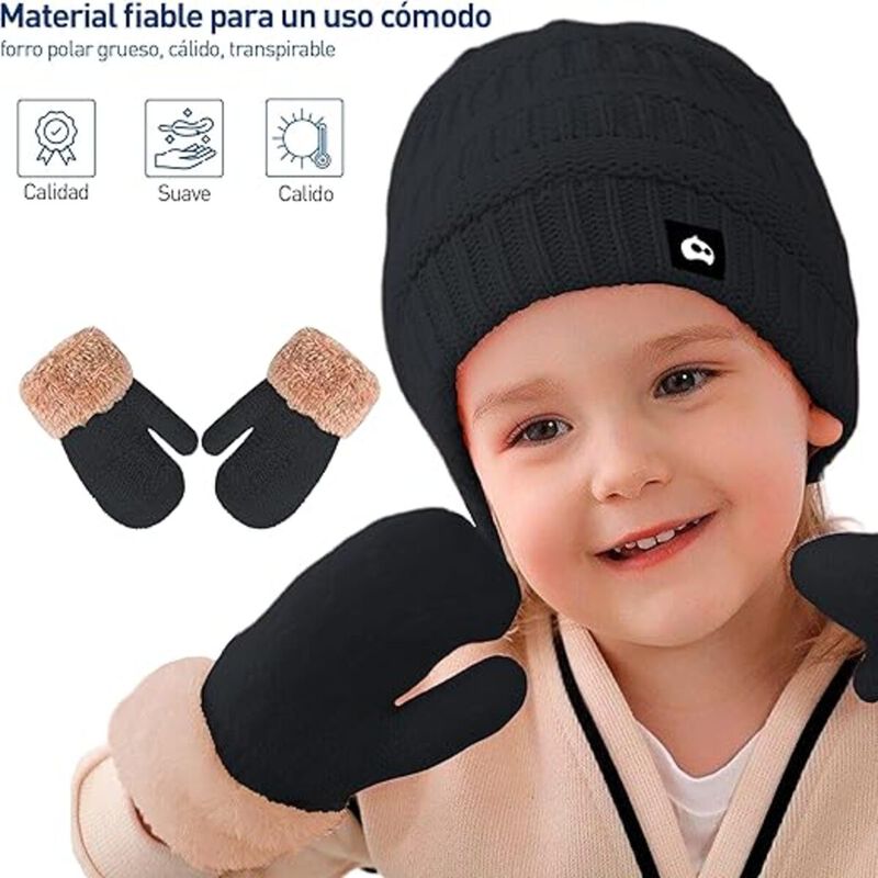 Juego de Gorro, Bufanda y Guantes para Niños Ne... image number null