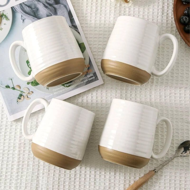Juego De 4 Tazas De Caf&eacute; Hasense 430 ml Cer&aacute;mic... image number null