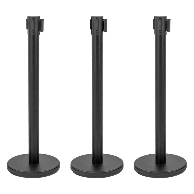 Postes Delimitadores Unifila Cinta Retr&aacute;ctil Ne... image number null