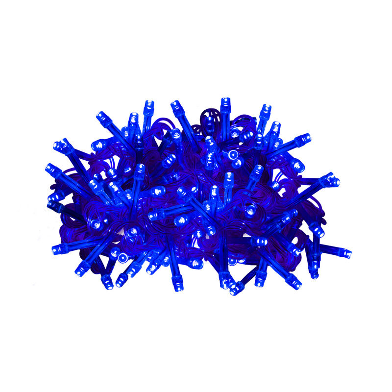 Serie Navide&ntilde;a 300 LED luz azul cable azul 8 fu... image number null