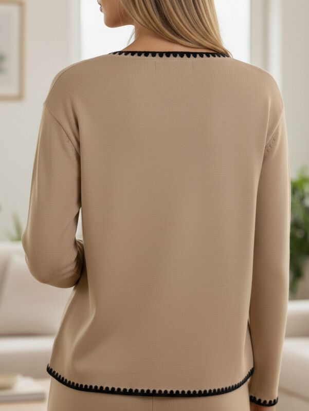 Conjunto Dama Su&eacute;ter Tejido y Pantal&oacute;n CONJ-083... image number null