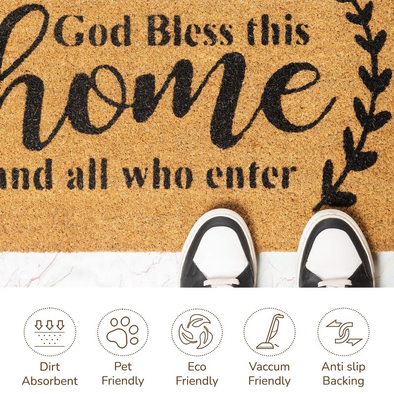 Alfombra Eco Living 43x26 cm "dios Bendiga Este... image number null