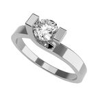 Anillo de Compromiso de 14K con Diamante de Laboratorio 0.70 CT F VS1 Talla 6 ORO BLANCO 14K &ndash; / M32-70-14W-LG-6