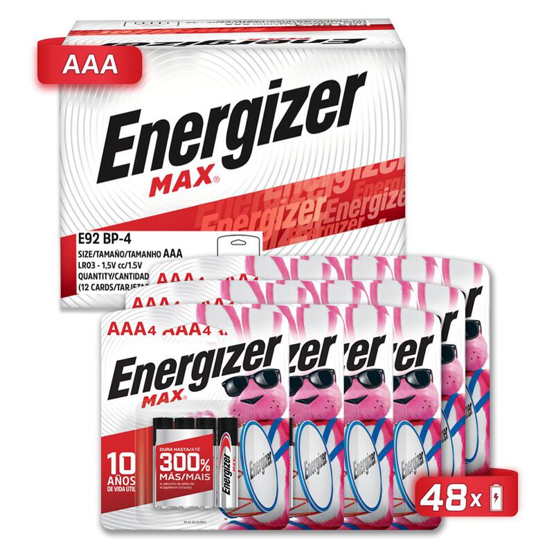 Pila Energizer Max AAA Alcalina Blister 48 Unid... image number null