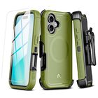 Funda Case MYBAT Maverick Mag clip para iPhone 16 PLUS - Verde con mica