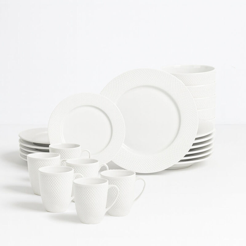 Vajilla Elise para 6 Personas - Cer&aacute;mica Blanca... image number null