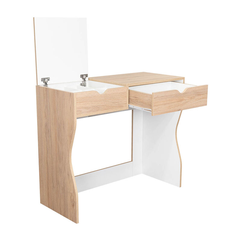Mueble Tocador Perlak Beige Y Blanco Virtual Mu... image number null