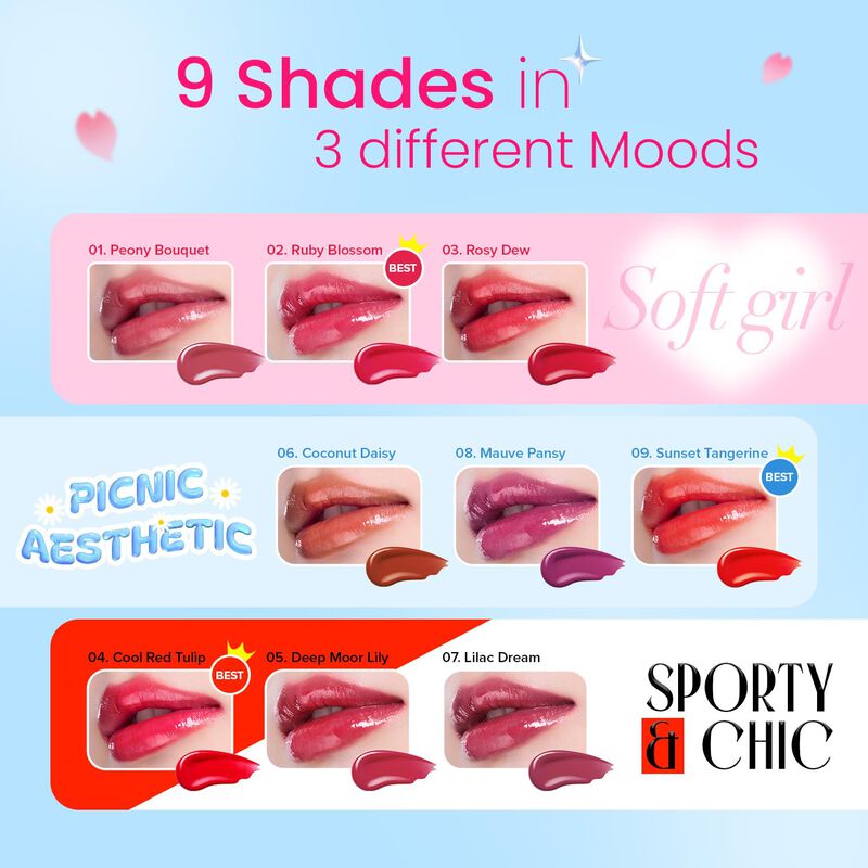 Labial Mary&may Blooming Glow 08 1,7 g Malva image number null