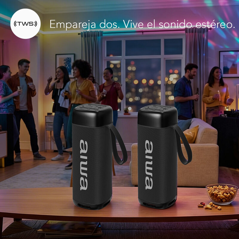 Bocina Bluetooth Port&aacute;til Aiwa Aws05bt Tws Ipx5... image number null