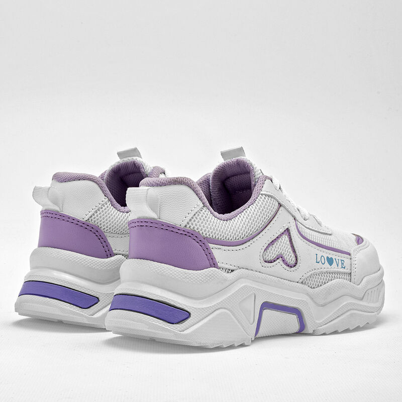 Moramora Tenis urbano para niña blanco lila image number null