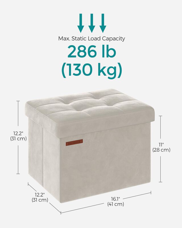 Reposapi&eacute;s Plegable Storage Ottoman Songmics, 3... image number null