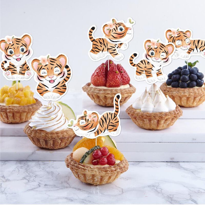 Adorno Para Pastel Tztwodcaz 24 Uds Tigre Para ... image number null