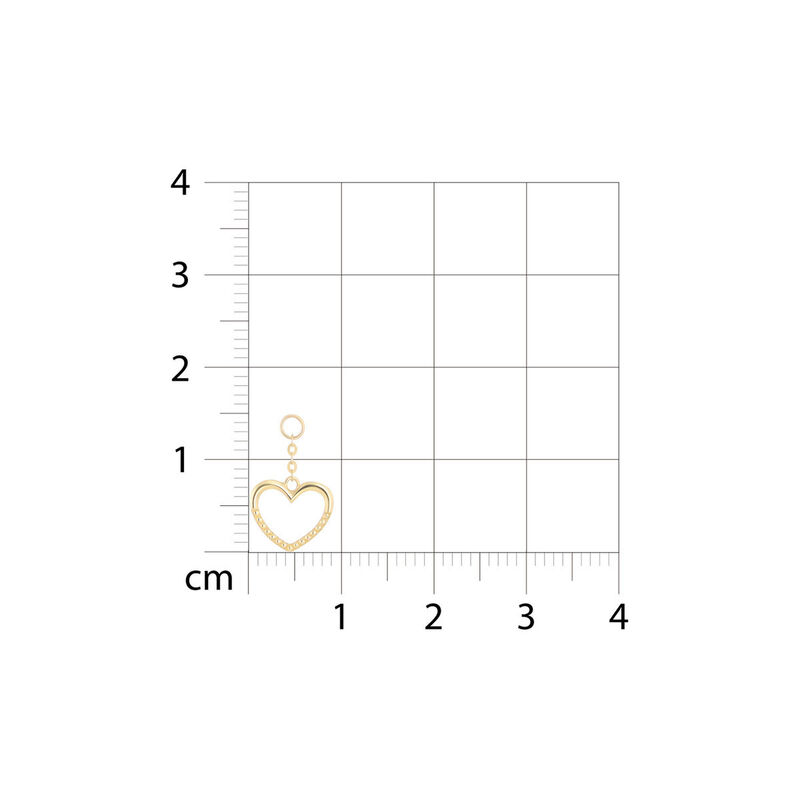 Charm En Forma De Coraz&oacute;n De Oro Amarillo 14K (... image number null