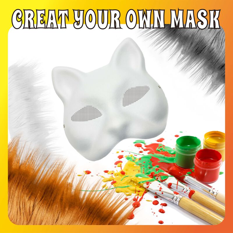 Kit De M&aacute;scara De Gato Diy Con Malla Para Pelo ... image number null