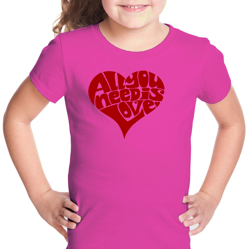 Camiseta Word Art Para Ni&ntilde;a - All You Need Is L... image number null