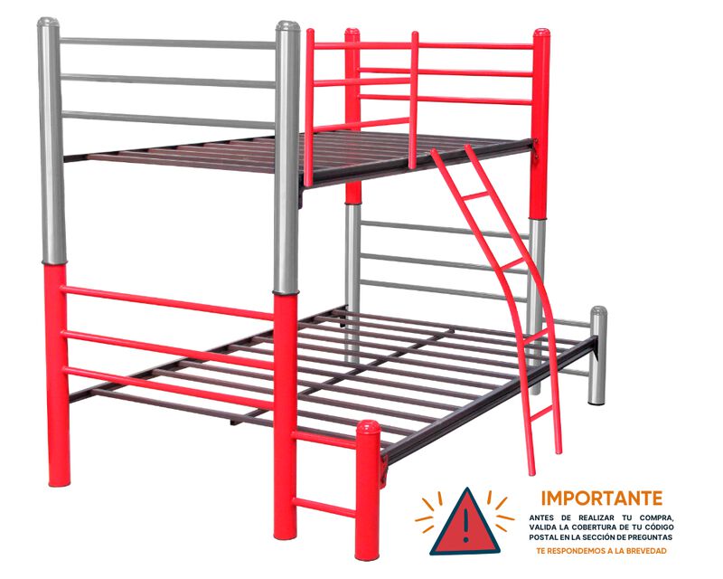 Litera Kids Mixta Color Rojo Plata Base Matrimo... image number null