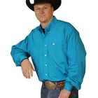 Camisa Cinch Corte Cl&aacute;sico Manga Larga Verde Azulado Talla Grande