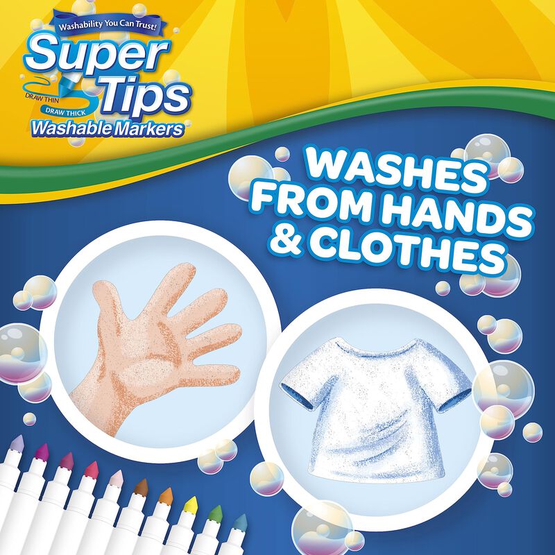 Juego De Rotuladores Crayola Super Tips, 100 La... image number null