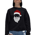 Sudadera De Cuello Redondo Word Art Para Mujer - Feliz Navidad - Negro