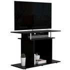 Mesa Tv Invy Wengue y Negro Virtual Muebles