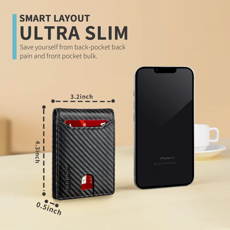 Cartera Runbox Slim De Piel Con Bloqueo Rfid Pa... image number null