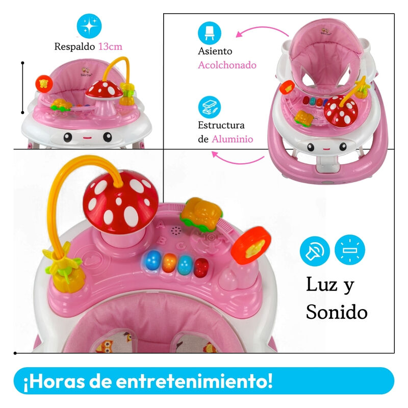 Andadera Plegable C/ Sombrilla Hongo Musical Mo... image number null