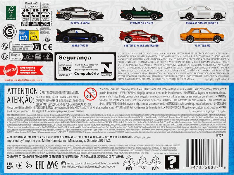 Juego De 6 Piezas Japonesas De Toy Cars Hot Whe... image number null