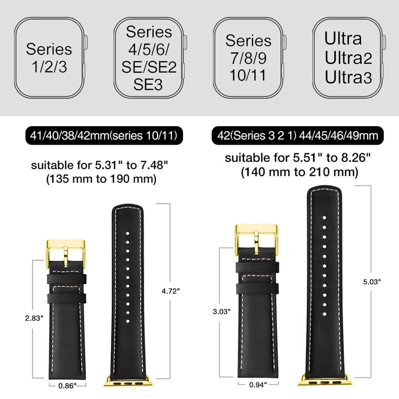 Correa de Cuero SUNFWR para Apple Watch image number null