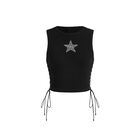 Top Corto Sin Mangas Soly Hux Y2K con Lentejuelas