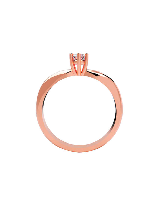 Anillo de Compromiso de 14K con Diamante de Lab... image number null