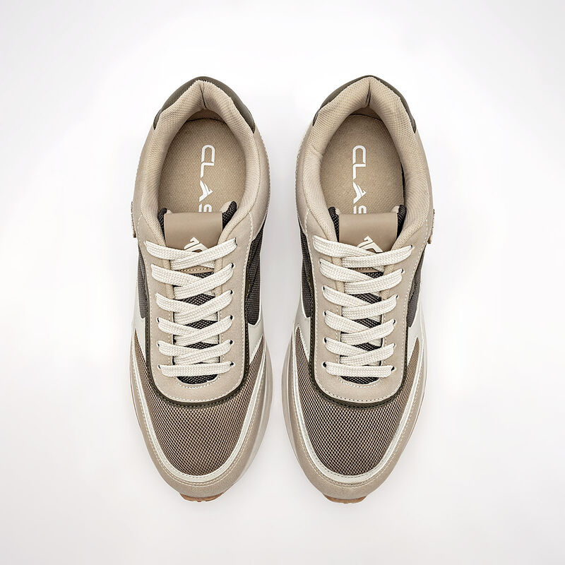 Clasben tenis para hombre beige olivo cod 14144... image number null