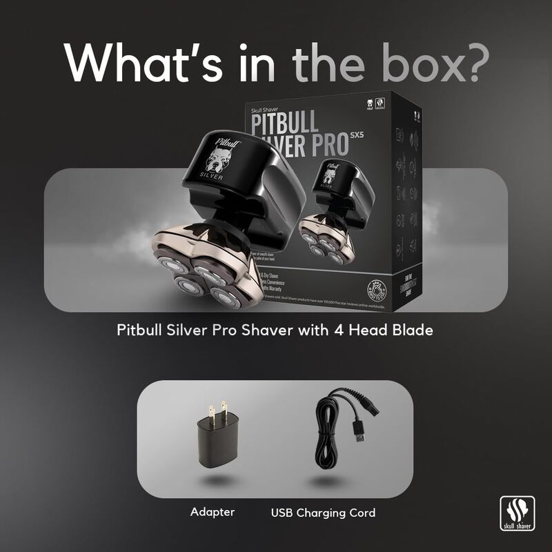 Shaver Skull Shaver Pitbull Silver Pro Sx5 De C... image number null