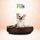 Fancy Pets Cama Blanca con Cuadros Azules con Frazada y Juguete para Perro Chico
