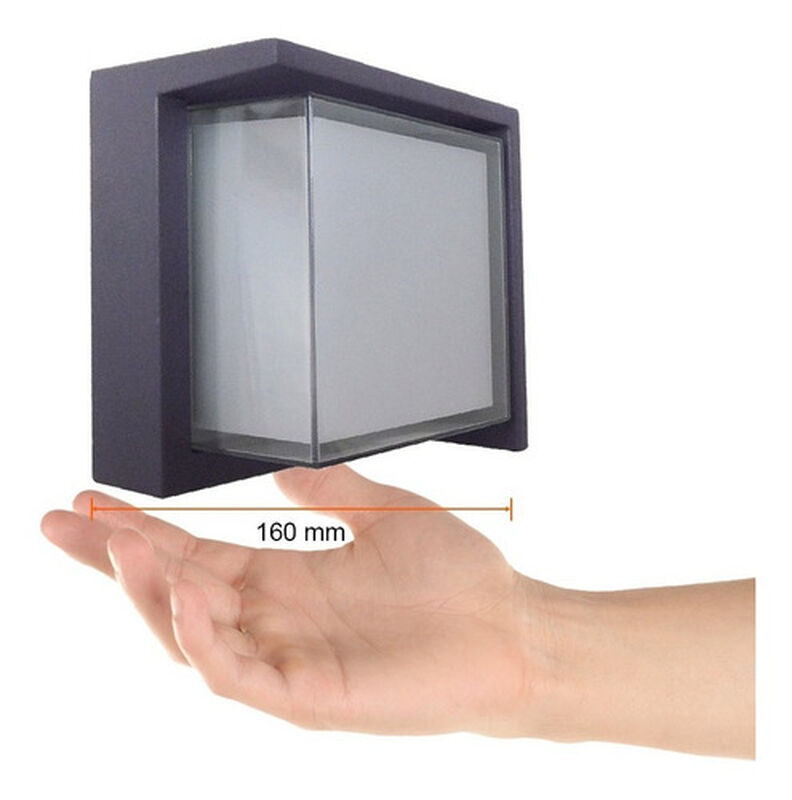 Lampara Muro Led Exterior Gris 15w Luz Suave C&aacute;... image number null