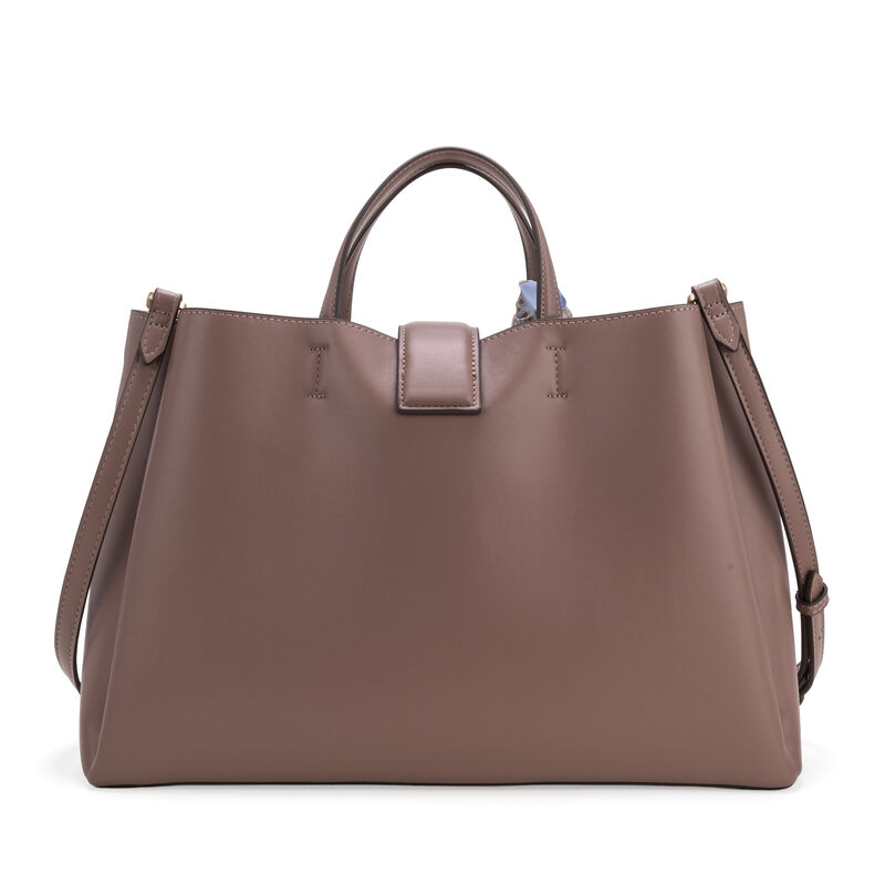 Bolsa Satchel Grande Con Mascada Color Rosa image number null