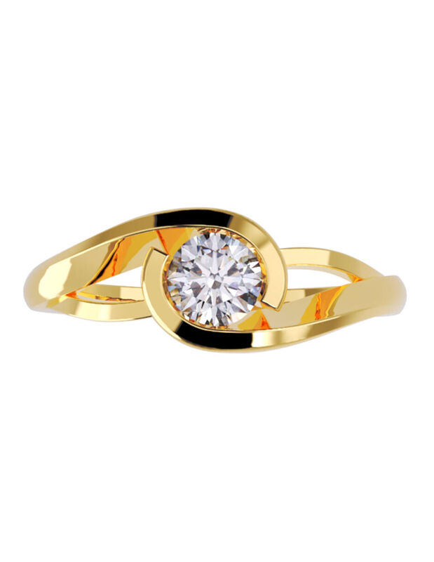 Anillo de Compromiso de 14K con Diamante de Lab... image number null