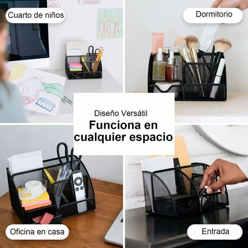 Organizador de Escritorio 7 Secciones Malla Met... image number null