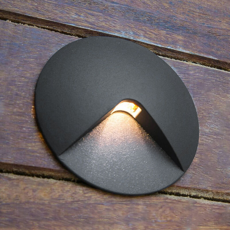 Lampara Empotrado En Muro Exterior Gris 2.5w Lu... image number null